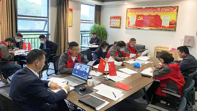 湖北中国尊龙官方网站建设集团党支部深入学习传达党的二十大精神